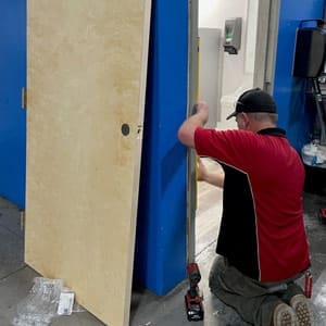 Commercial wood door installation in Ann Arbor, MI